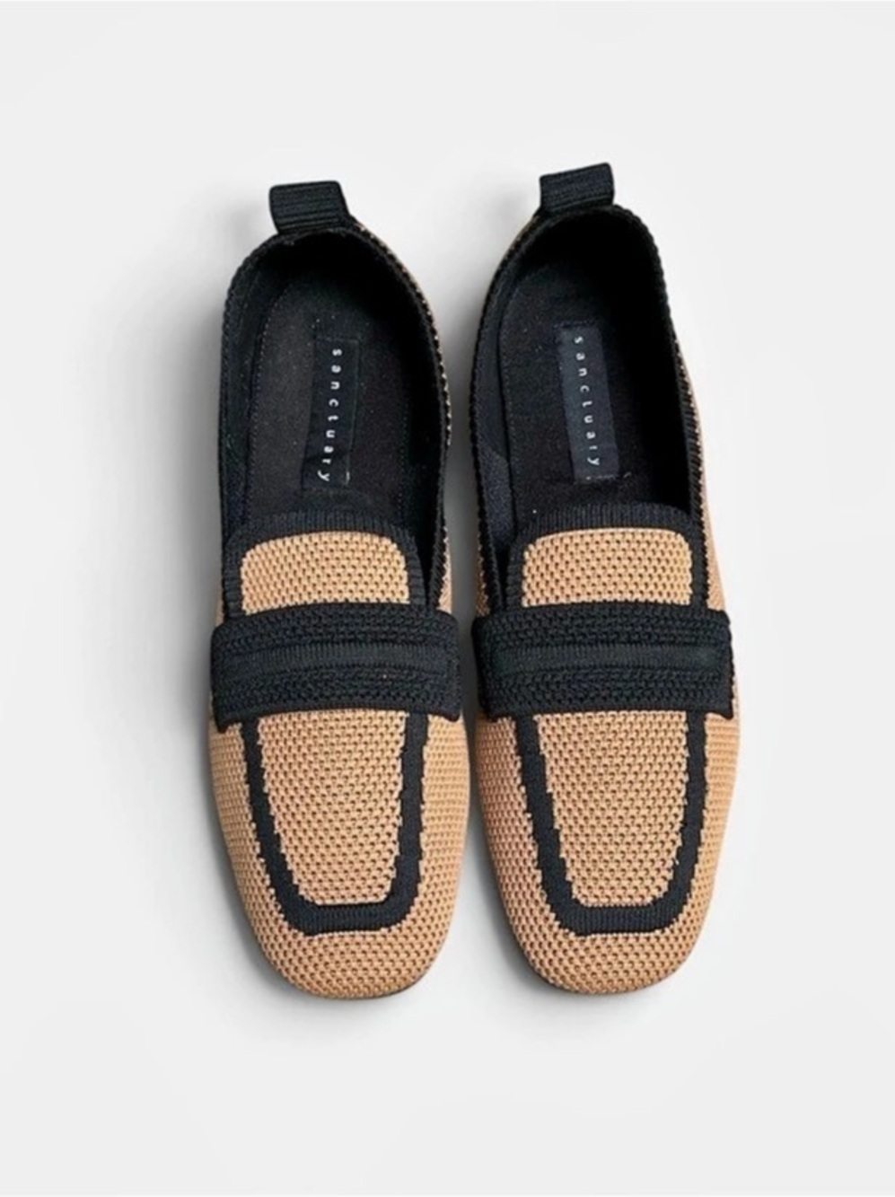 Anthropologie Sanctuary Blast Knit Loafer Flat in Bistro/Black Women’s Size 6